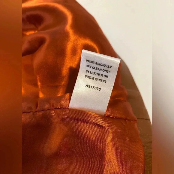 Isaac Mizrahi Live Cogniac Leather Jacket Size L - Picture 4 of 8